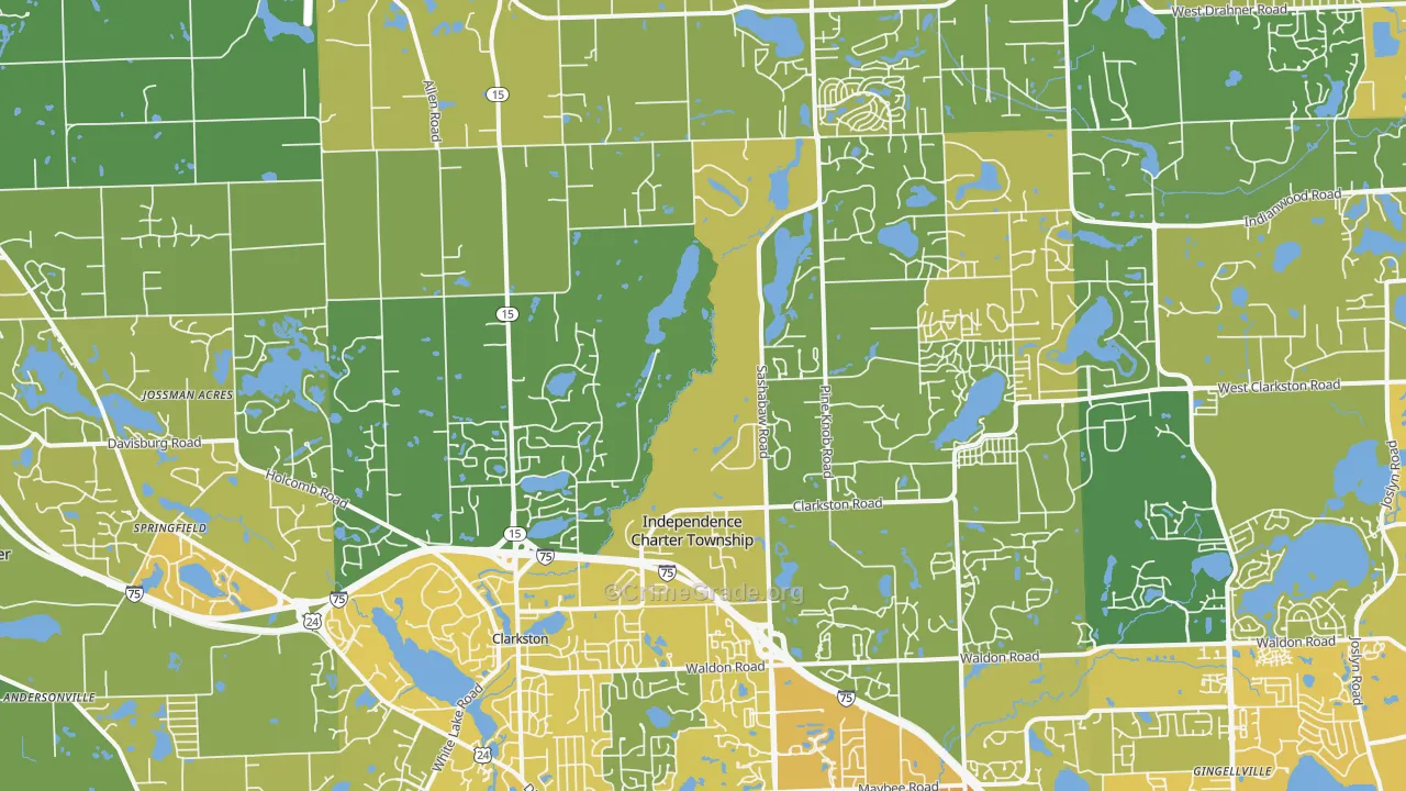 48348, MI Map of Vehicle Theft Rates
