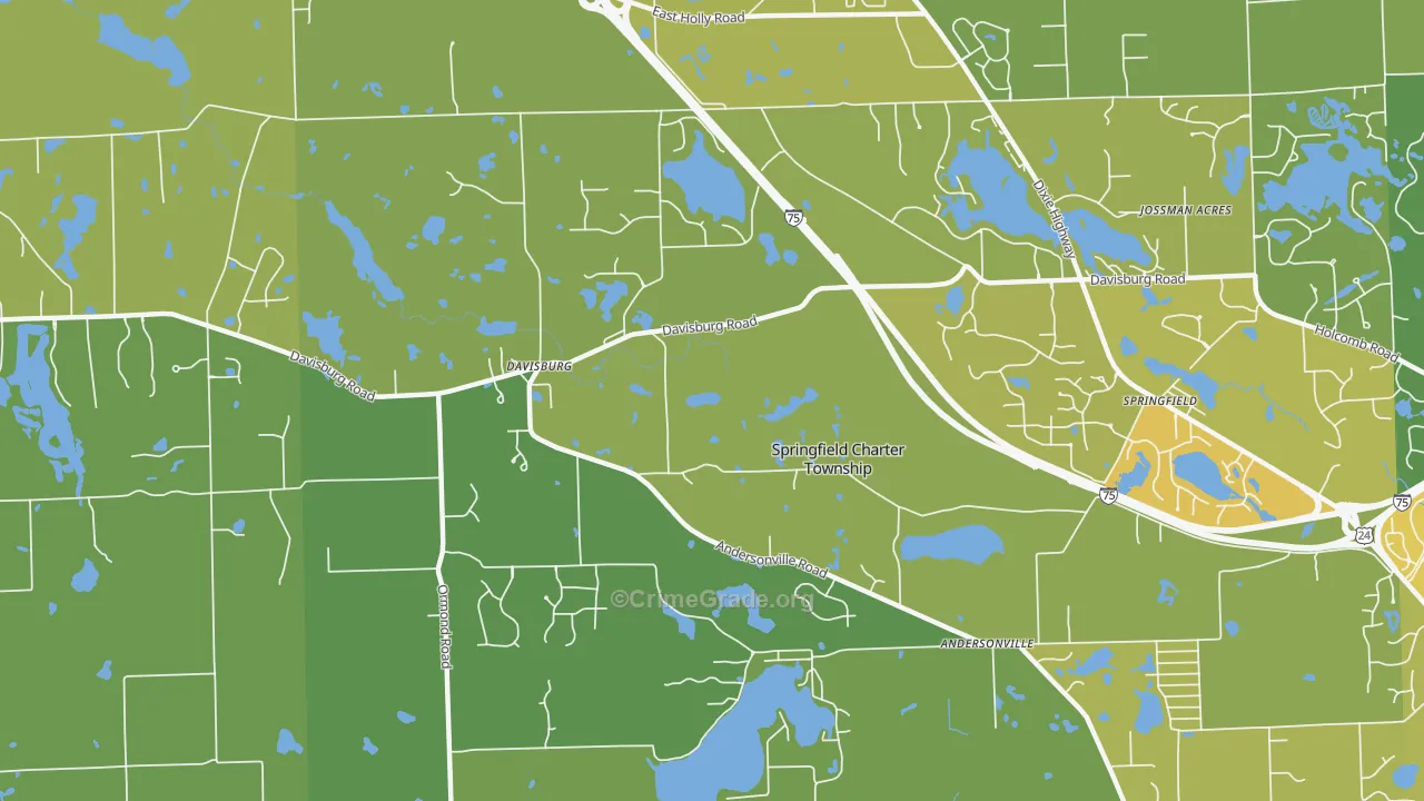 48350, MI Map of Vehicle Theft Rates