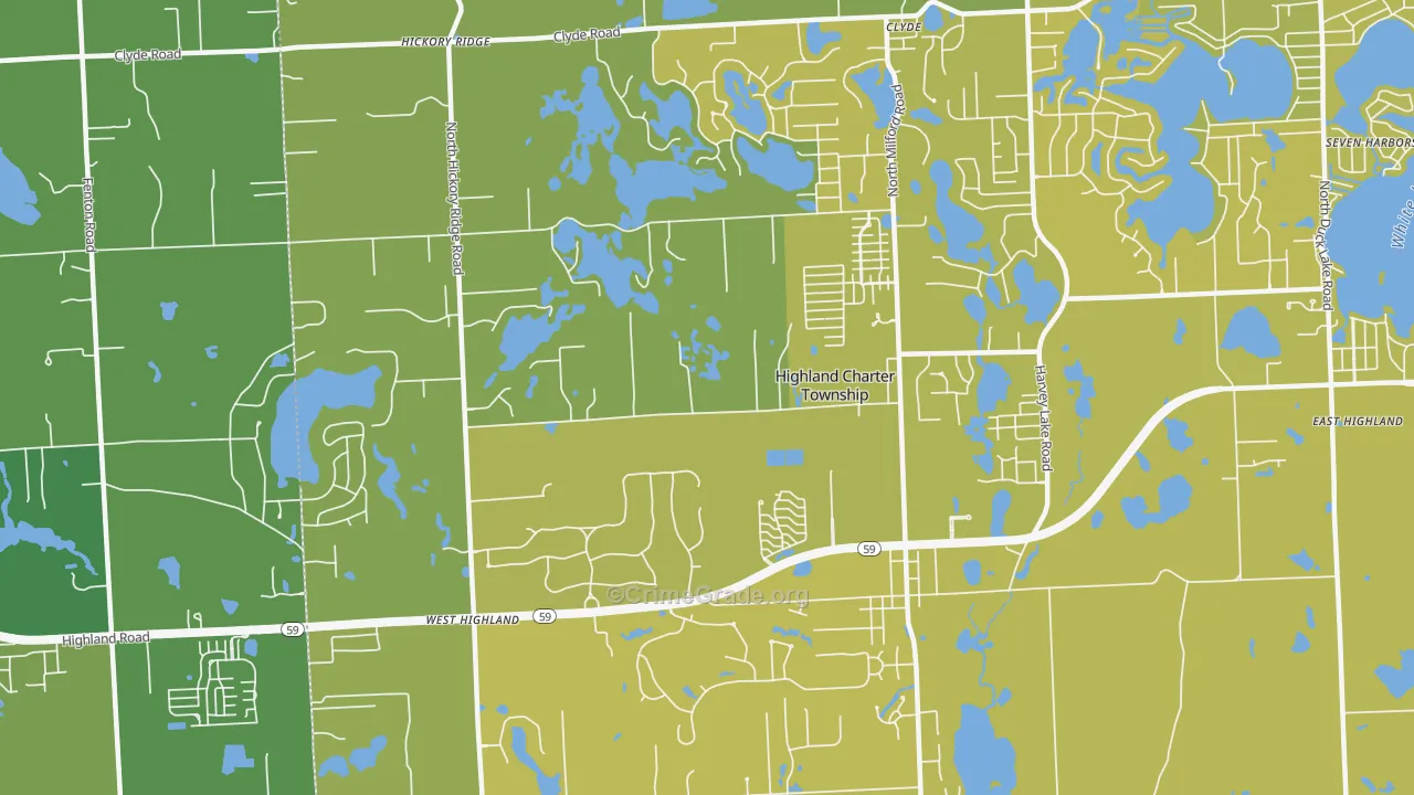 48357, MI Map of Vehicle Theft Rates