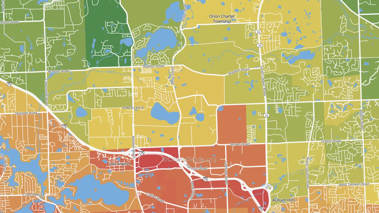 48359, MI Map of Vehicle Theft Rates