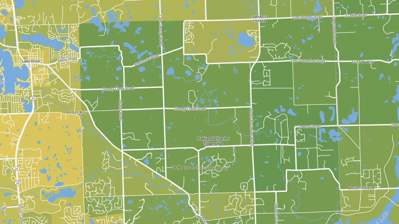 48363, MI Map of Vehicle Theft Rates