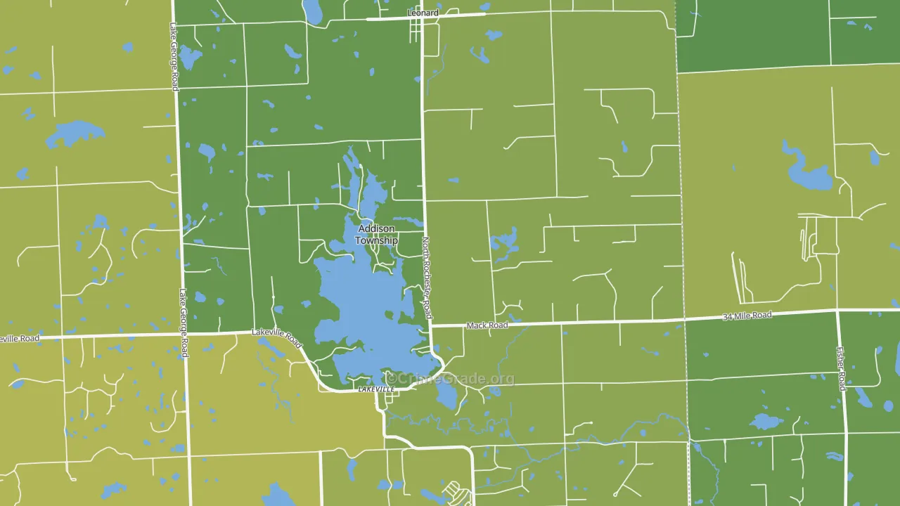 48367, MI Map of Vehicle Theft Rates