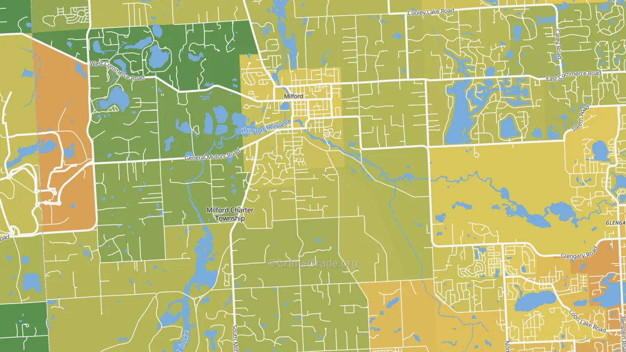 48381, MI Map of Vehicle Theft Rates