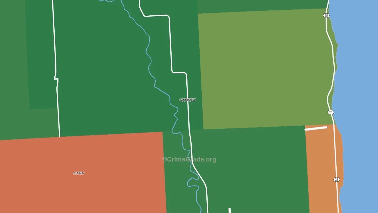 48401, MI Map of Vehicle Theft Rates