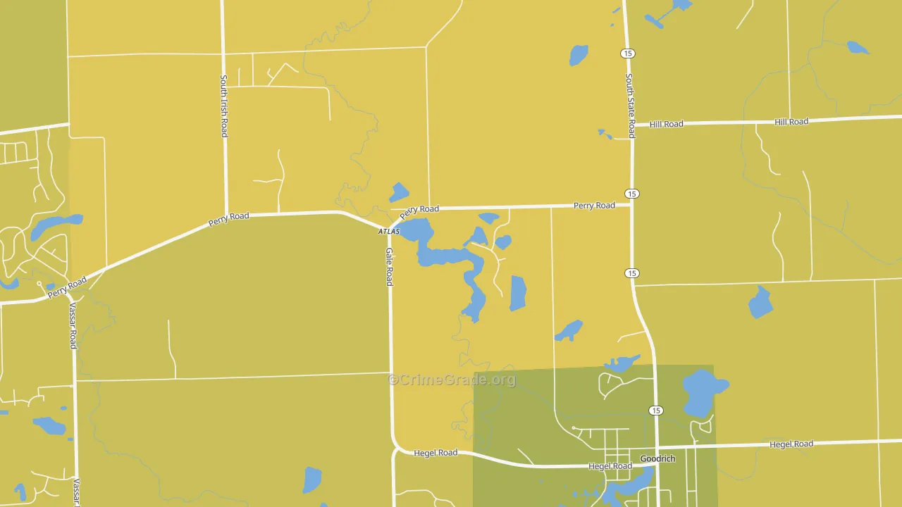48411, MI Map of Vehicle Theft Rates