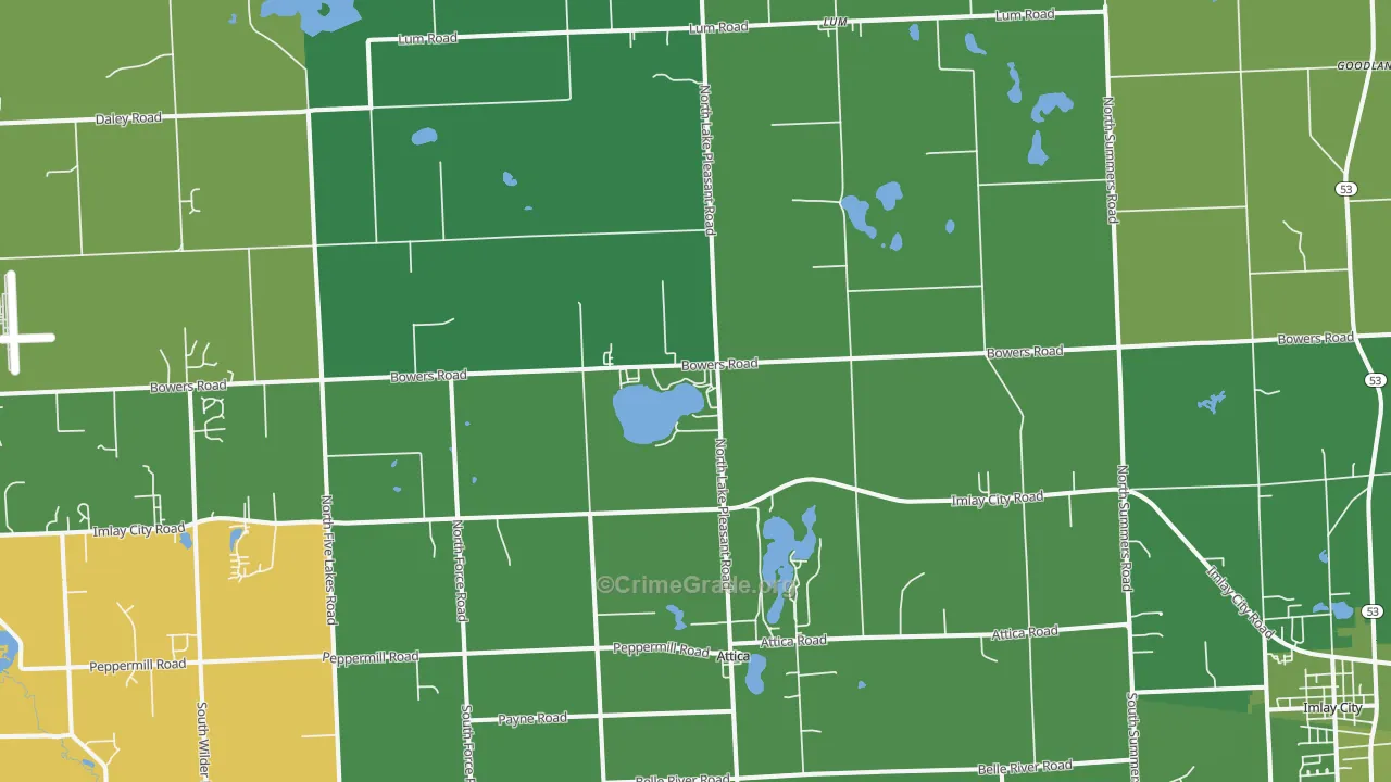 48412, MI Map of Vehicle Theft Rates