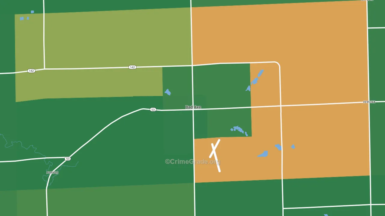 48413, MI Map of Vehicle Theft Rates
