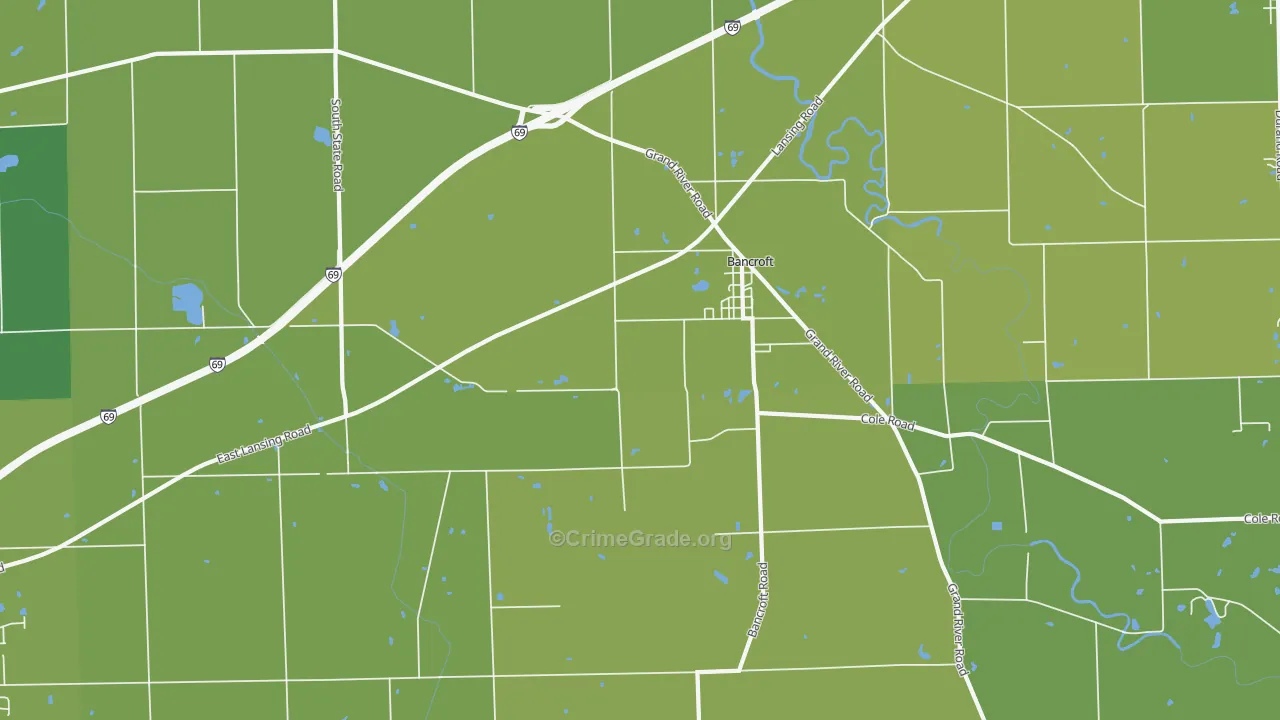 48414, MI Map of Vehicle Theft Rates