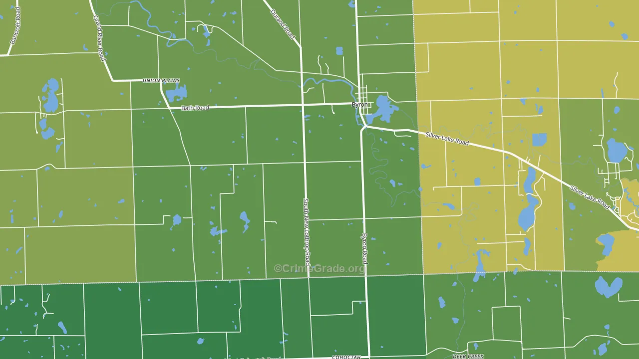 48418, MI Map of Vehicle Theft Rates