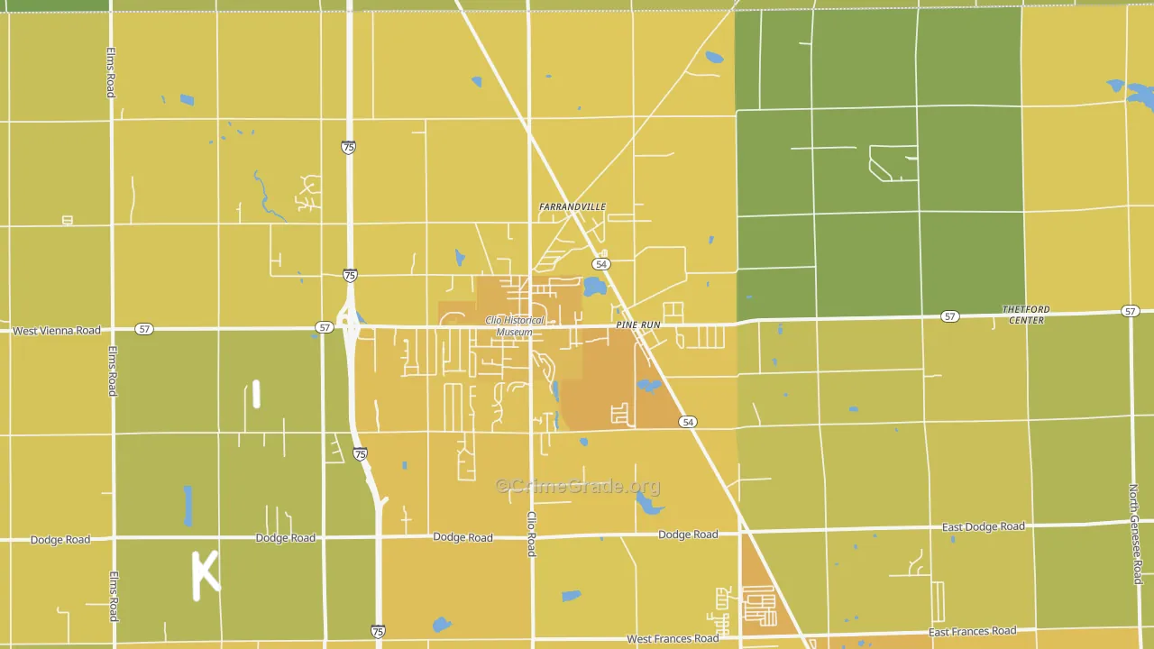 48420, MI Map of Vehicle Theft Rates