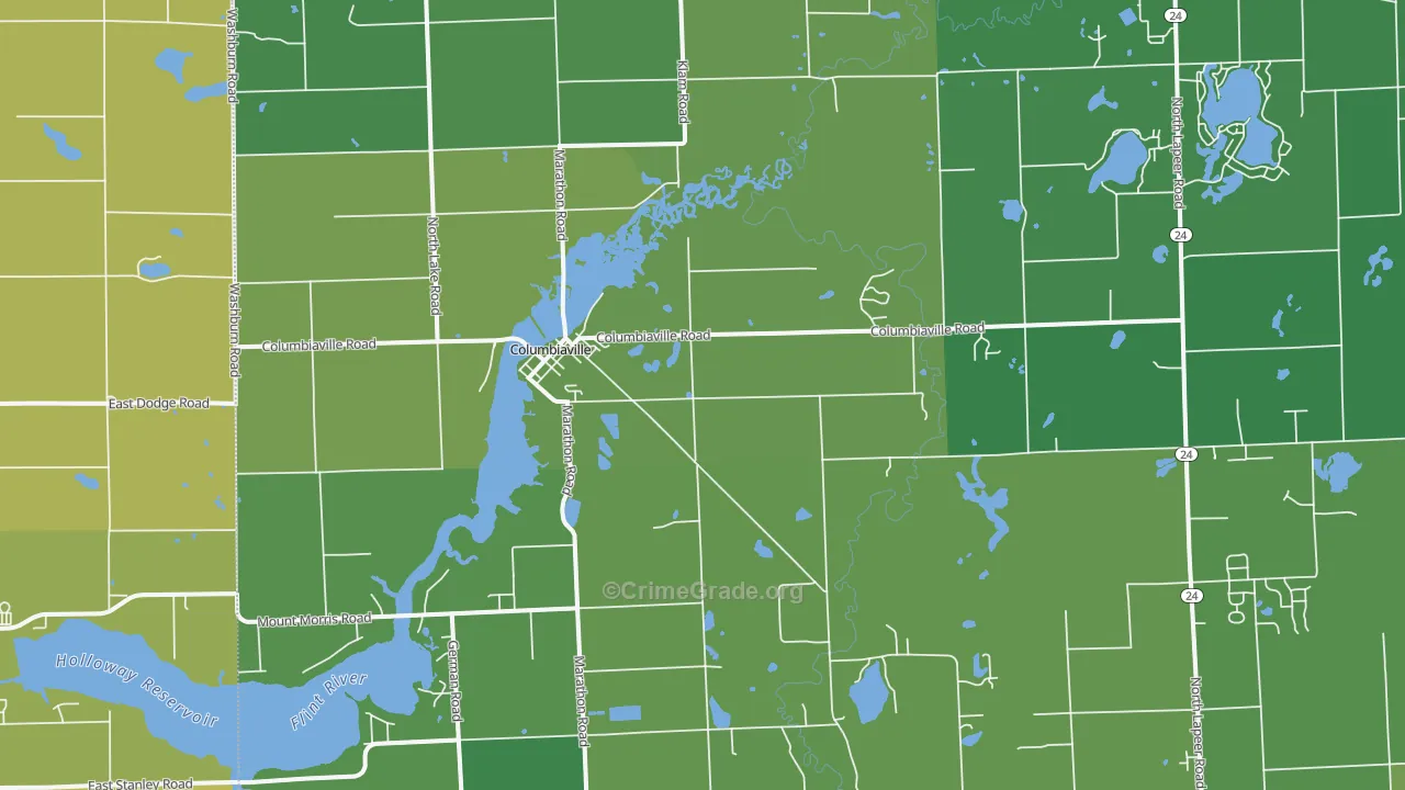 48421, MI Map of Vehicle Theft Rates