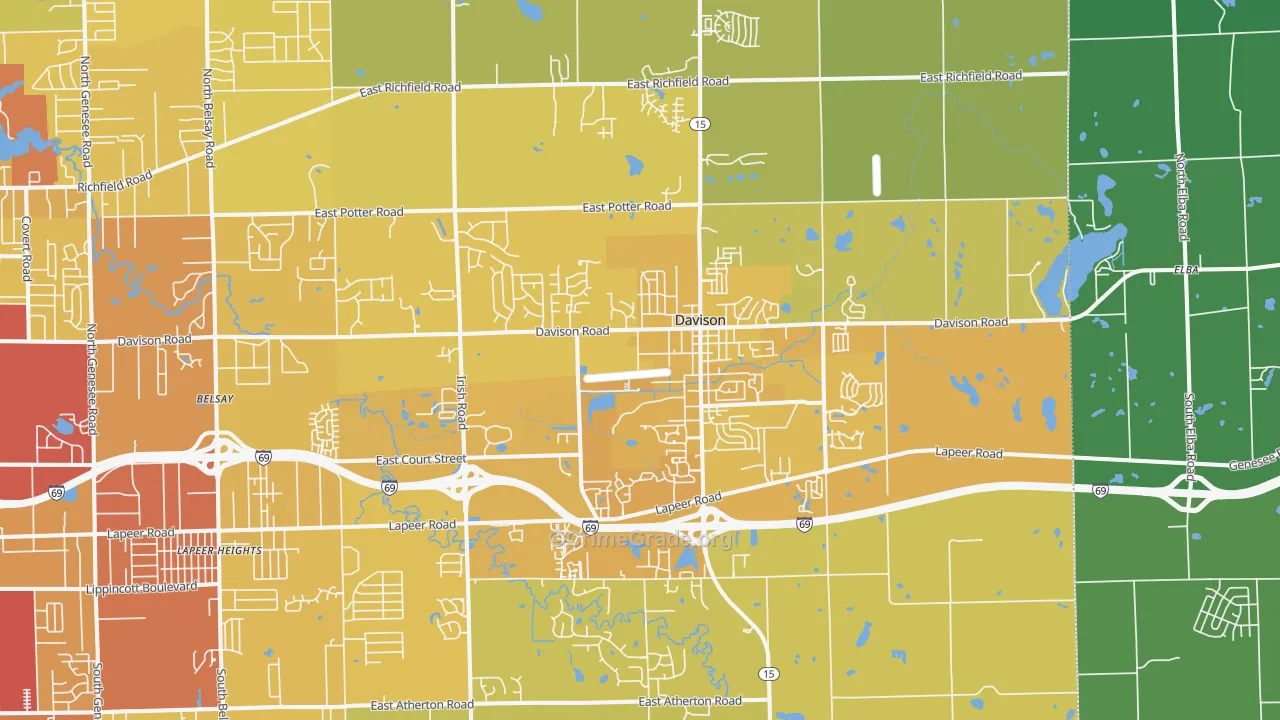 48423, MI Map of Vehicle Theft Rates