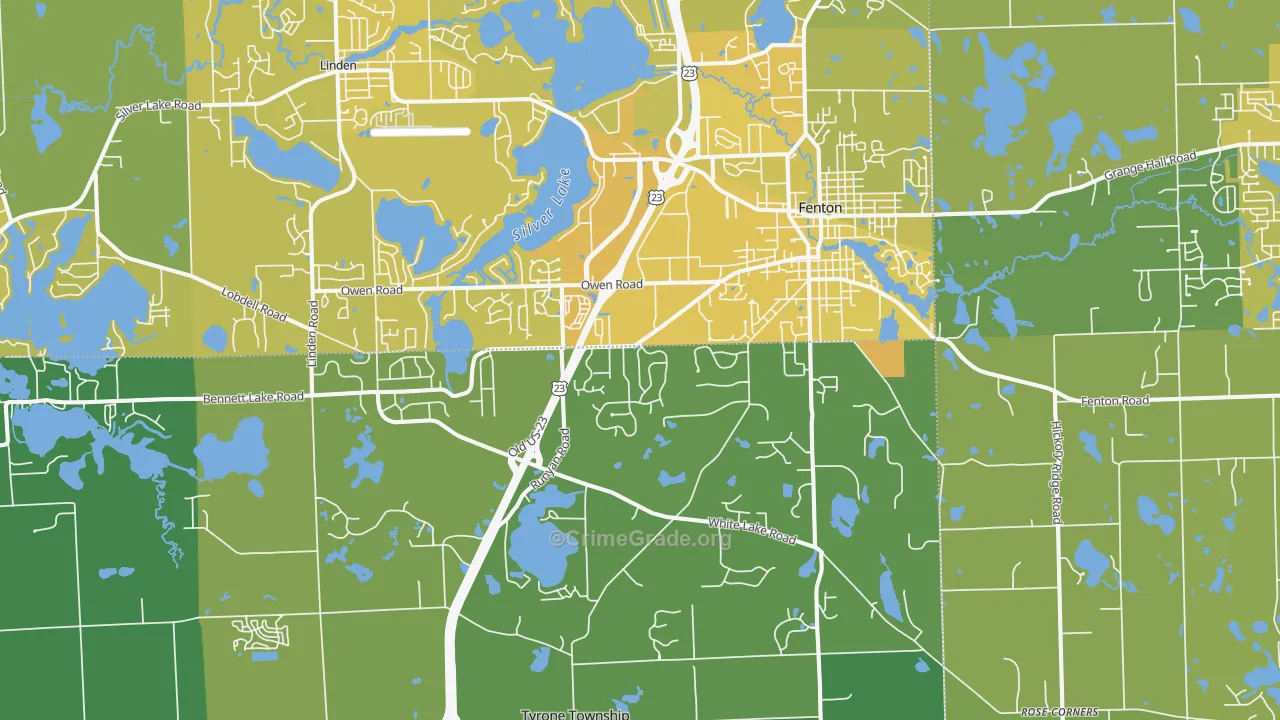 48430, MI Map of Vehicle Theft Rates