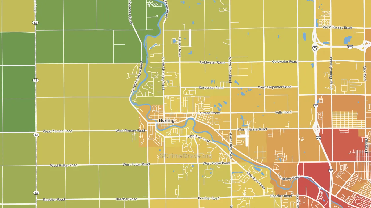 48433, MI Map of Vehicle Theft Rates