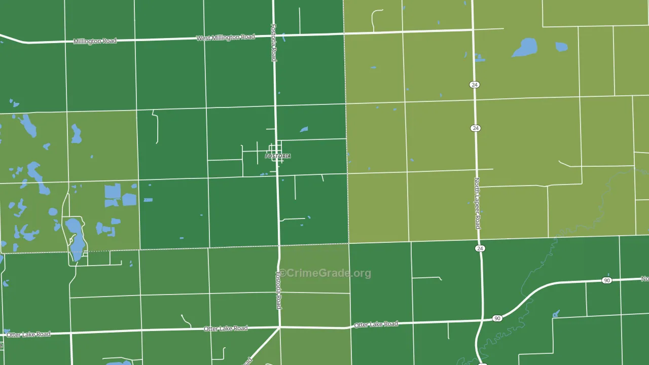 48435, MI Map of Vehicle Theft Rates