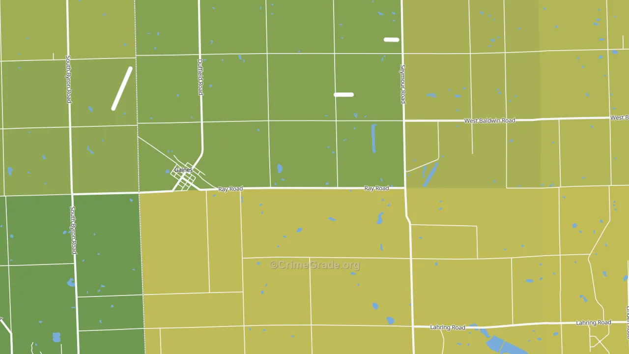48436, MI Map of Vehicle Theft Rates