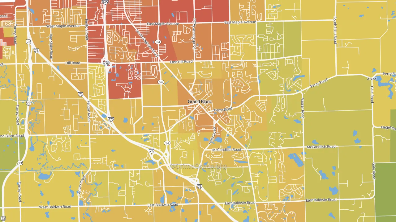 48439, MI Map of Vehicle Theft Rates