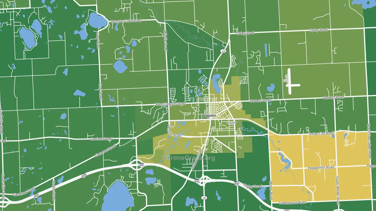 48446, MI Map of Vehicle Theft Rates