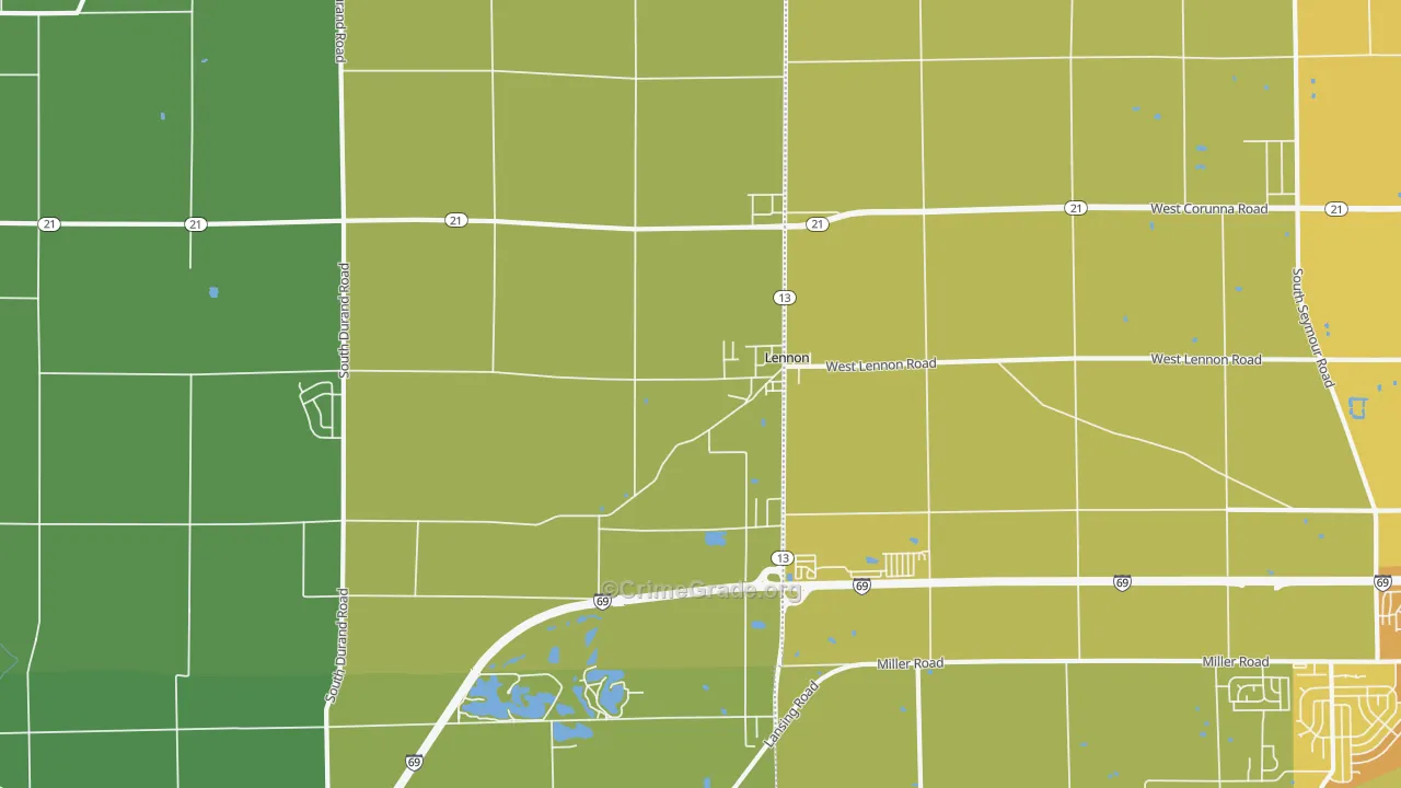 48449, MI Map of Vehicle Theft Rates