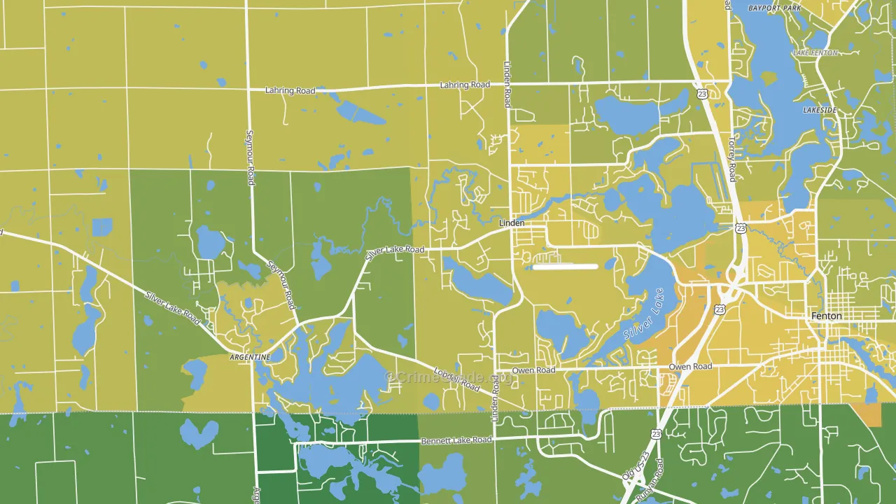 48451, MI Map of Vehicle Theft Rates