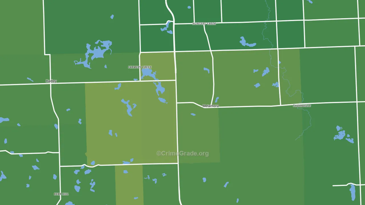 48455, MI Map of Vehicle Theft Rates
