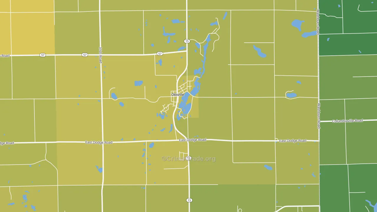 48463, MI Map of Vehicle Theft Rates