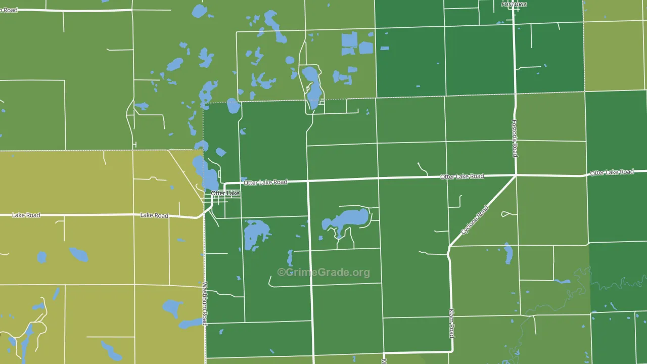 48464, MI Map of Vehicle Theft Rates