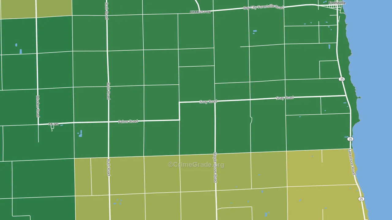48465, MI Map of Vehicle Theft Rates