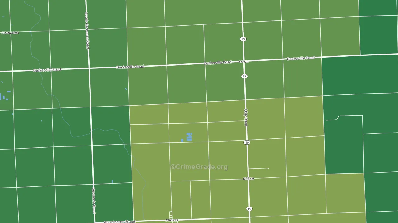 48472, MI Map of Vehicle Theft Rates