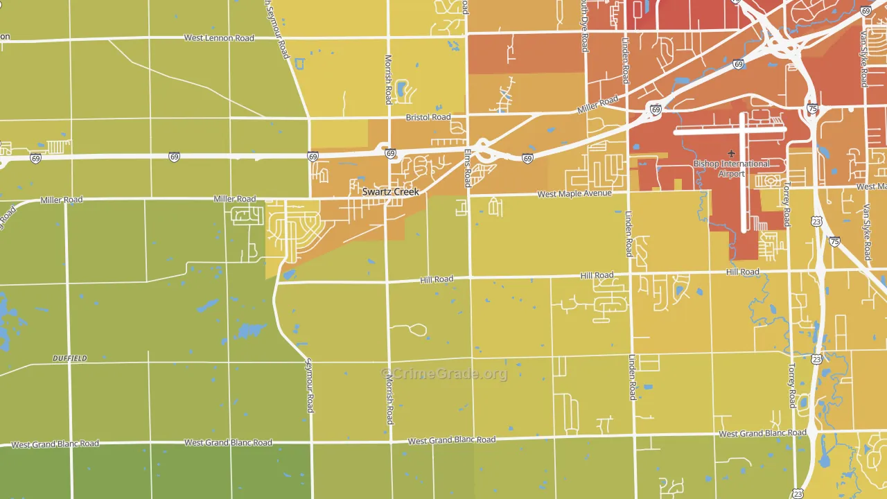 48473, MI Map of Vehicle Theft Rates