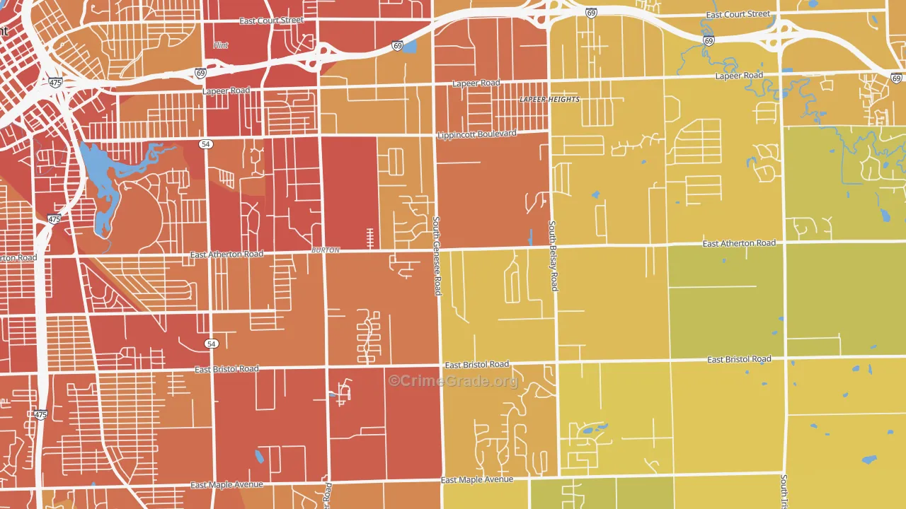 48519, MI Map of Vehicle Theft Rates