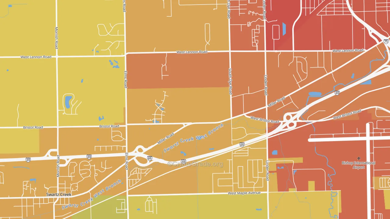 48554, MI Map of Vehicle Theft Rates