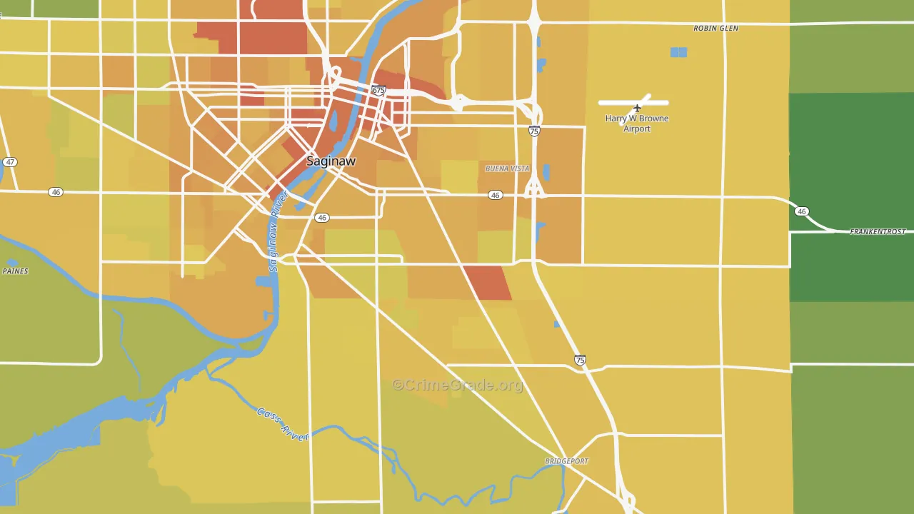 48601, MI Map of Vehicle Theft Rates
