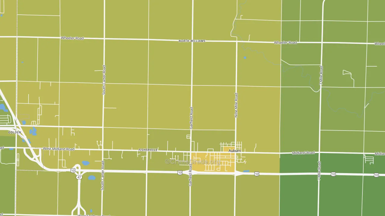 48611, MI Map of Vehicle Theft Rates