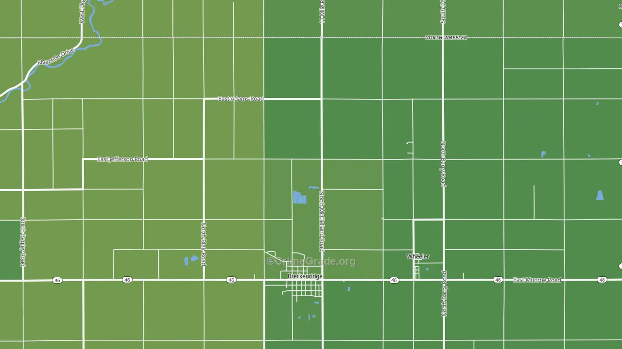 48615, MI Map of Vehicle Theft Rates
