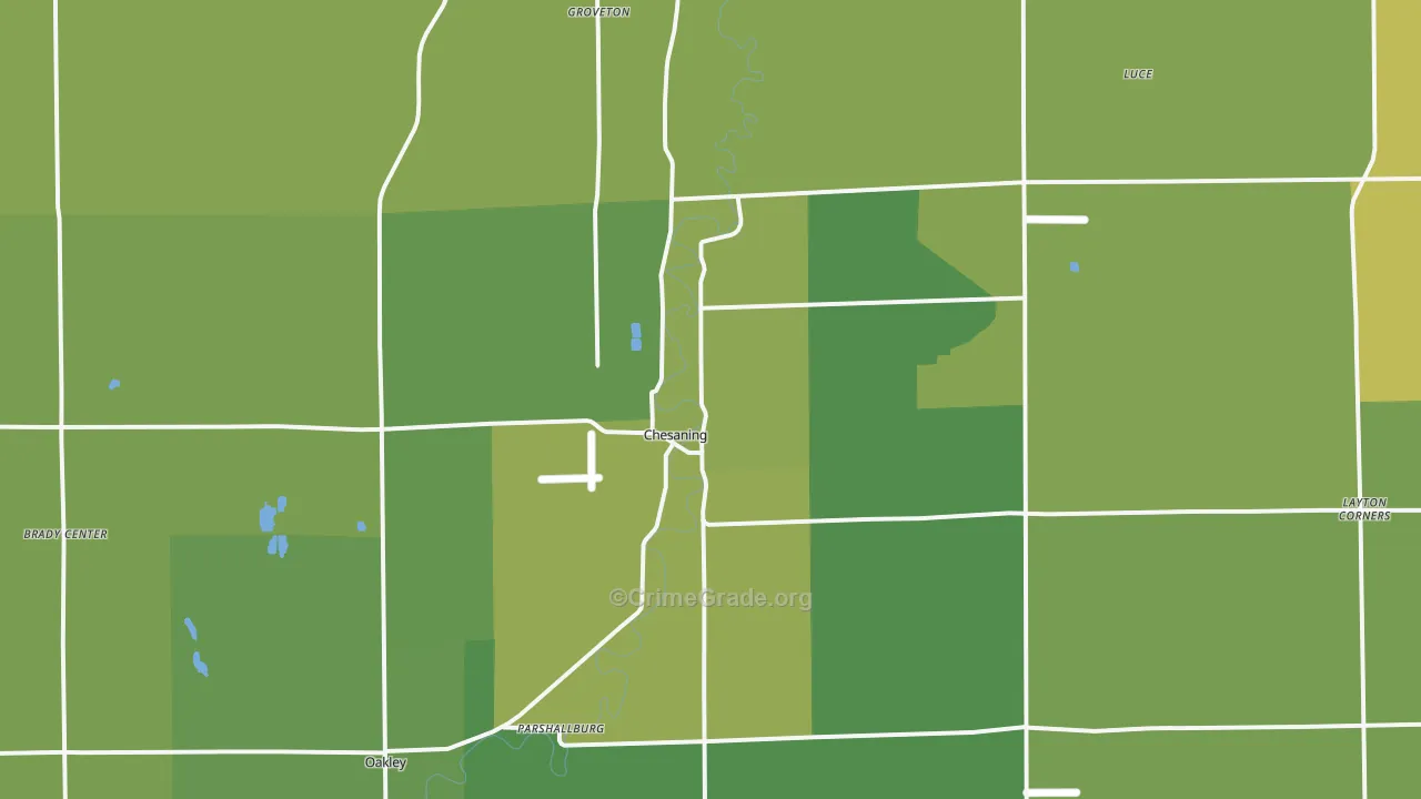 48616, MI Map of Vehicle Theft Rates
