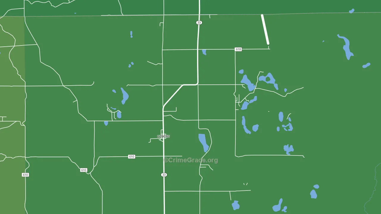 48619, MI Map of Vehicle Theft Rates