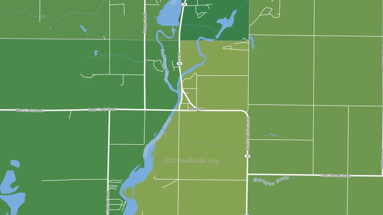 48620, MI Map of Vehicle Theft Rates