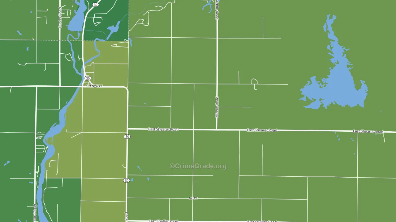 48628, MI Map of Vehicle Theft Rates