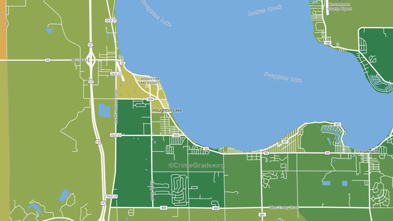 48629, MI Map of Vehicle Theft Rates