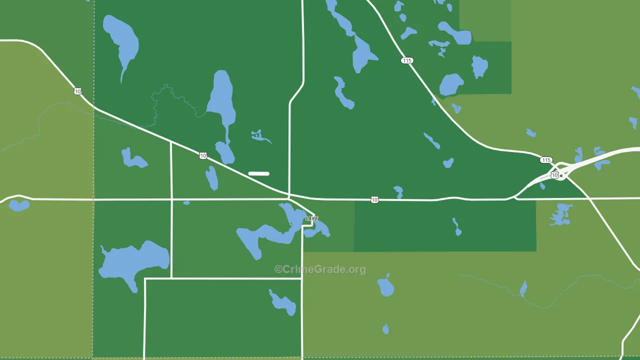 48632, MI Map of Vehicle Theft Rates