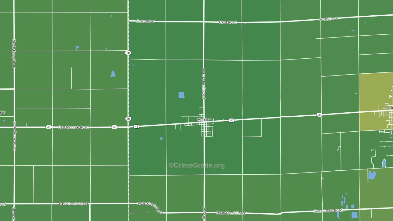 48637, MI Map of Vehicle Theft Rates