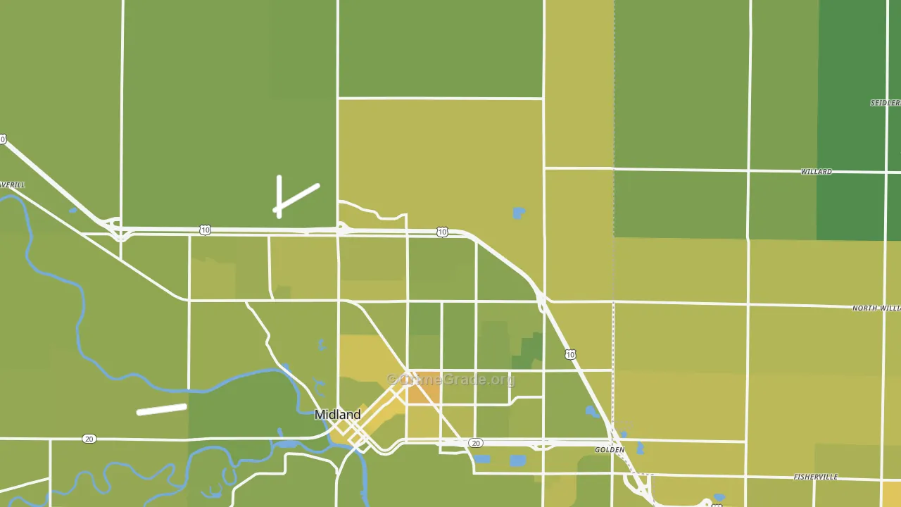 48642, MI Map of Vehicle Theft Rates