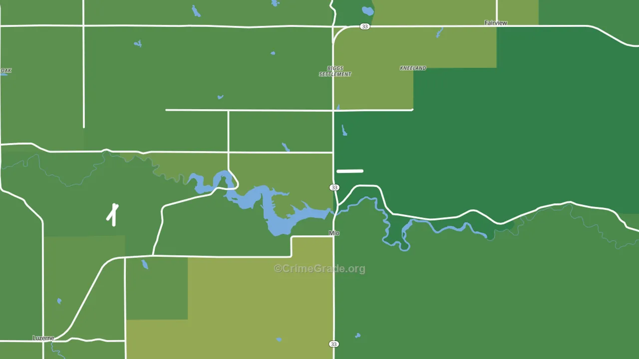 48647, MI Map of Vehicle Theft Rates
