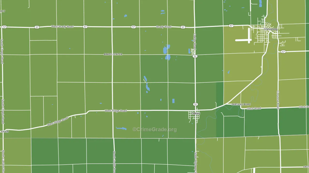 48649, MI Map of Vehicle Theft Rates