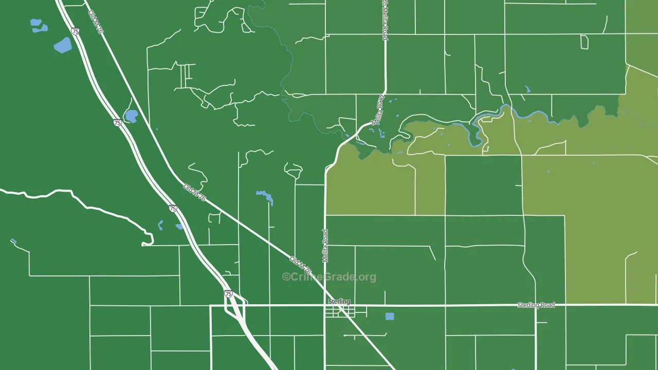 48659, MI Map of Vehicle Theft Rates