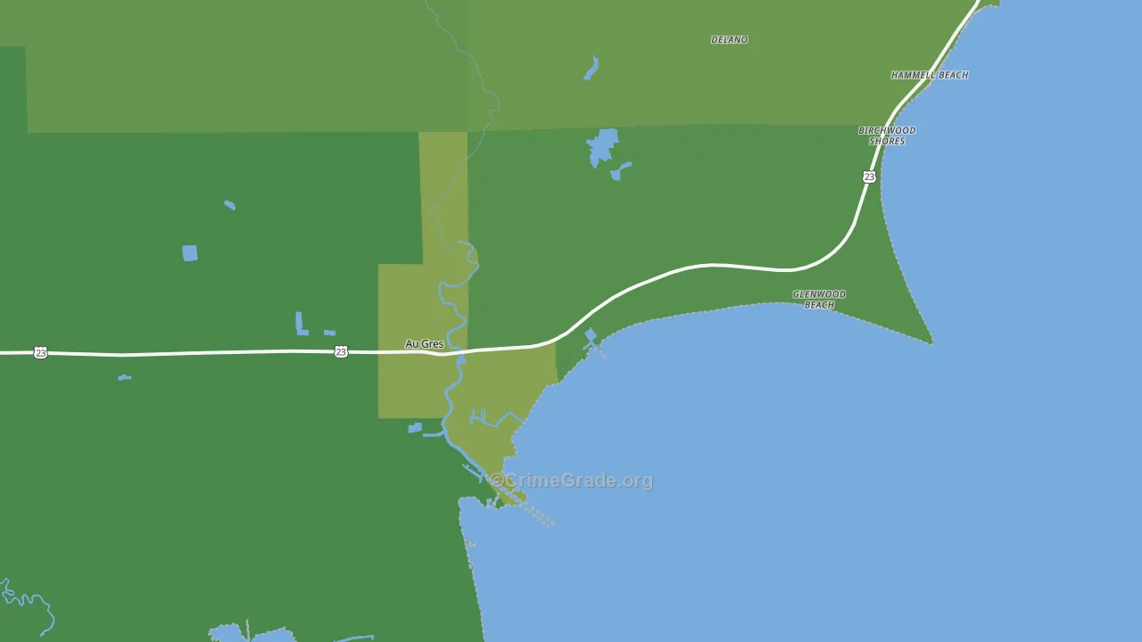 48703, MI Map of Vehicle Theft Rates
