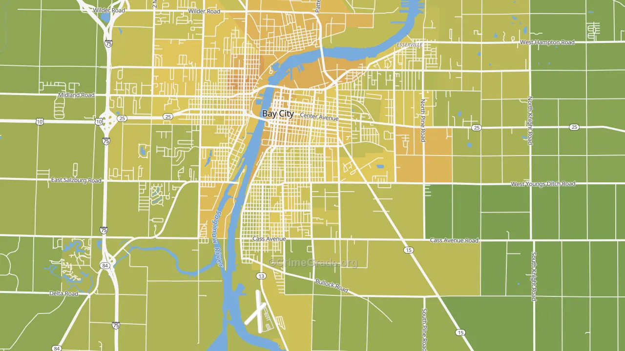 48708, MI Map of Vehicle Theft Rates