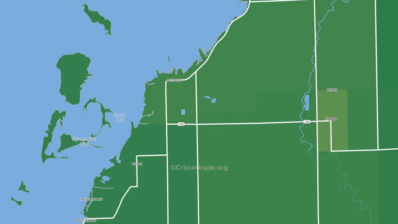 48720, MI Map of Vehicle Theft Rates