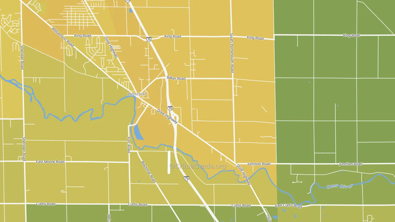 48722, MI Map of Vehicle Theft Rates